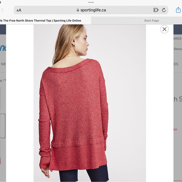 NWT Free People North Shore Thermal Top - Picture 6 of 8